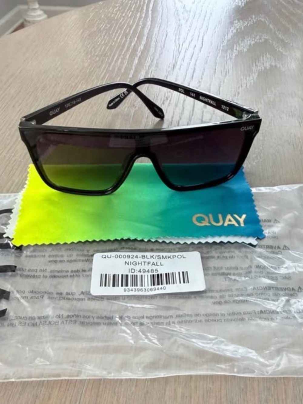QUAY Nightfall Black Polarized Sunglasses